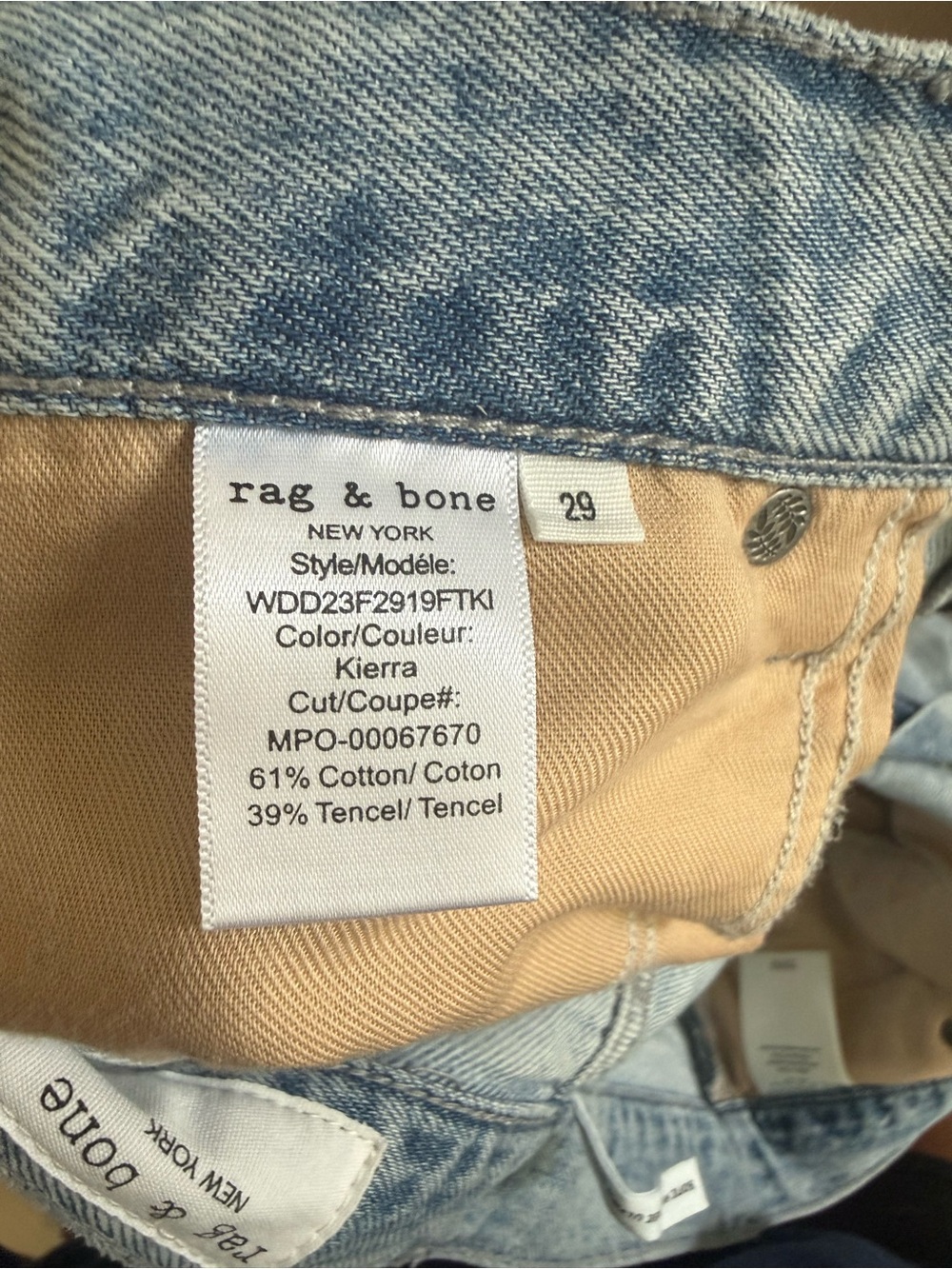 rag & bone Light Blue Wide-Leg Jeans - Picture 2 of 8